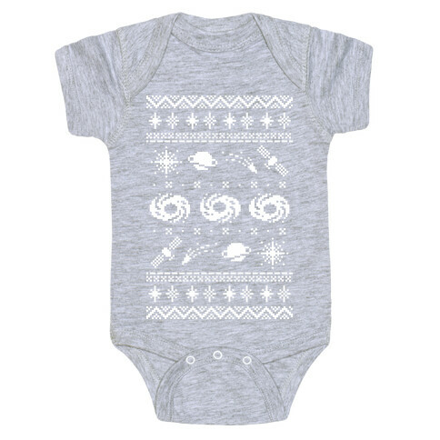 Interstellar Christmas Sweater Pattern Baby One-Piece