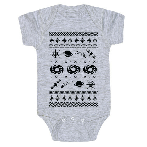 Interstellar Christmas Sweater Pattern Baby One-Piece