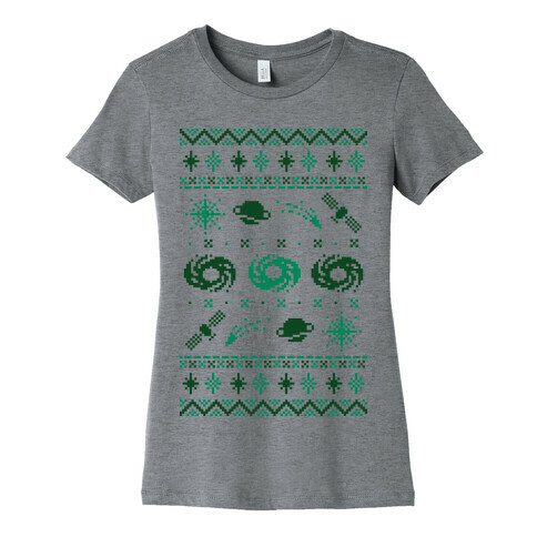 Interstellar Christmas Sweater Pattern Womens T-Shirt