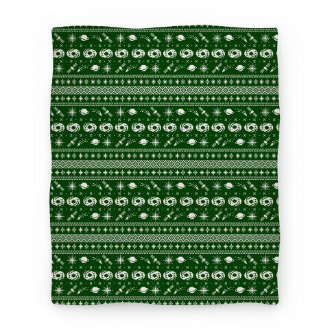 Interstellar Christmas Sweater Pattern Blanket