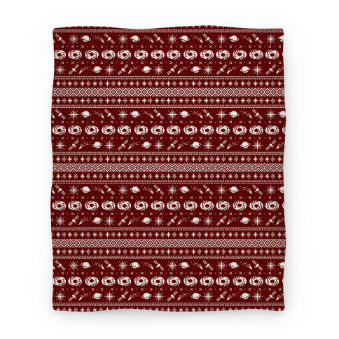 Interstellar Christmas Sweater Pattern Blanket