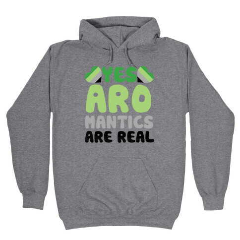 Yes Aromantics Are Real Hooded Sweatshirt