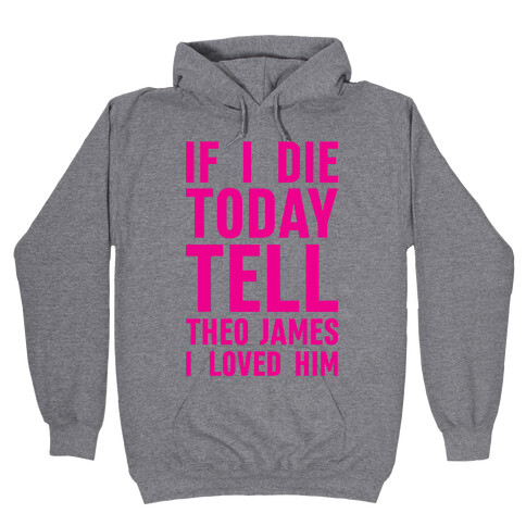 If I Die Today Tell Theo James I Loved Him Hooded Sweatshirt