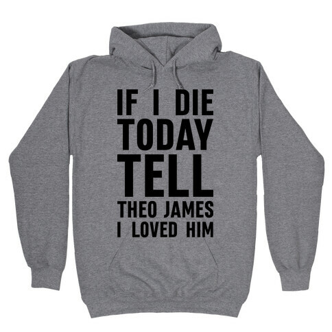 If I Die Today Tell Theo James I Loved Him Hooded Sweatshirt