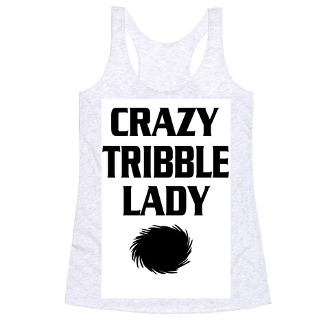 Crazy Tribble Lady Racerback Tank Top