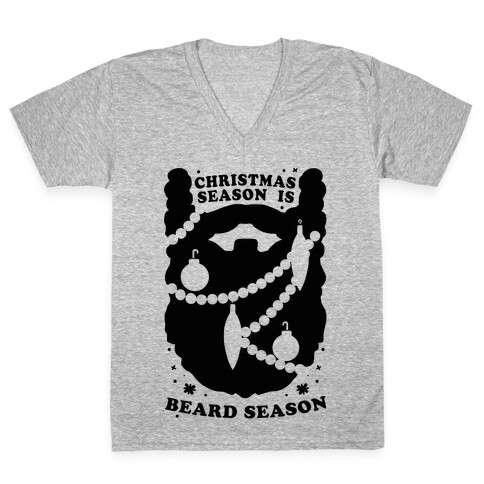 Christmas Season is Beard Season V-Neck Tee Shirt