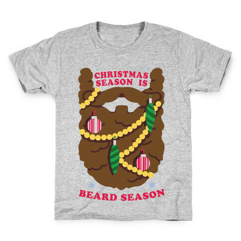 Christmas Season is Beard Season Kids T-Shirt