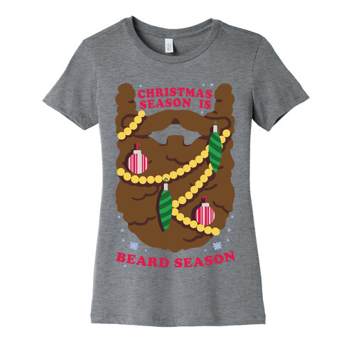 Christmas Season is Beard Season Womens T-Shirt