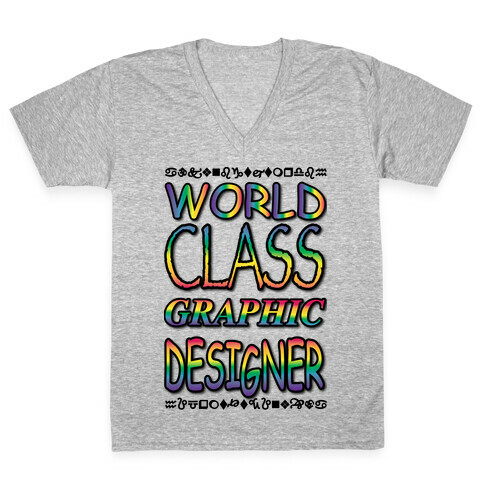 World Class Designer V-Neck Tee Shirt