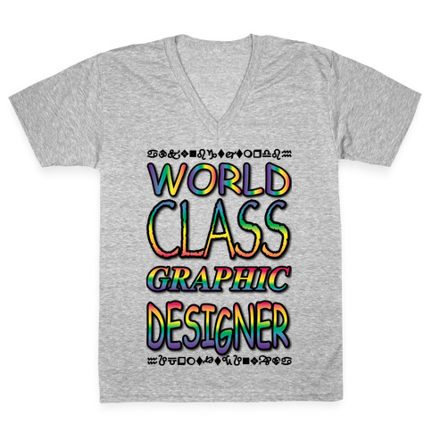 World Class Designer V-Neck Tee Shirt