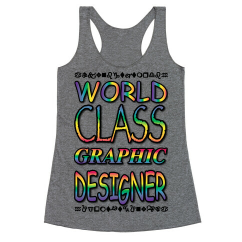 World Class Designer Racerback Tank Top