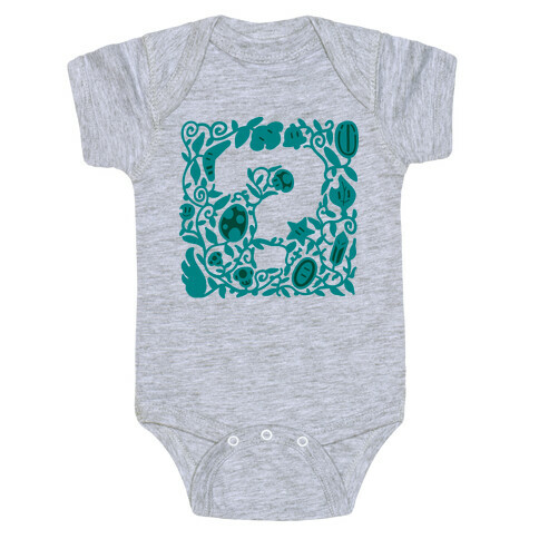 Floral Question Block Baby One-Piece