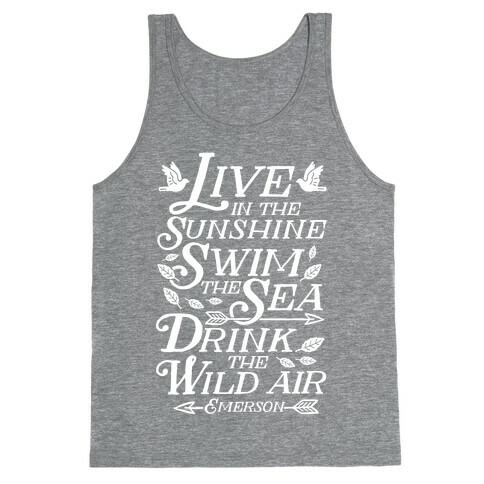 Drink The Wild Air (Ralph Waldo Emerson) Tank Top