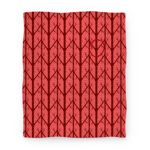 Red Tree Pattern Blanket