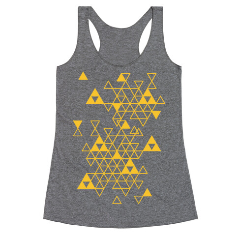 Geometric Triforce Pattern Racerback Tank Top