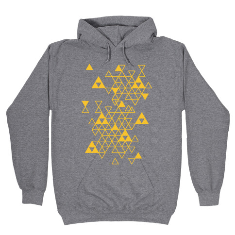 Geometric Triforce Pattern Hooded Sweatshirt