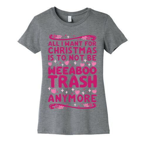 All I Want For Christmas Is To Not Be Weeaboo Trash Anymore Womens T-Shirt