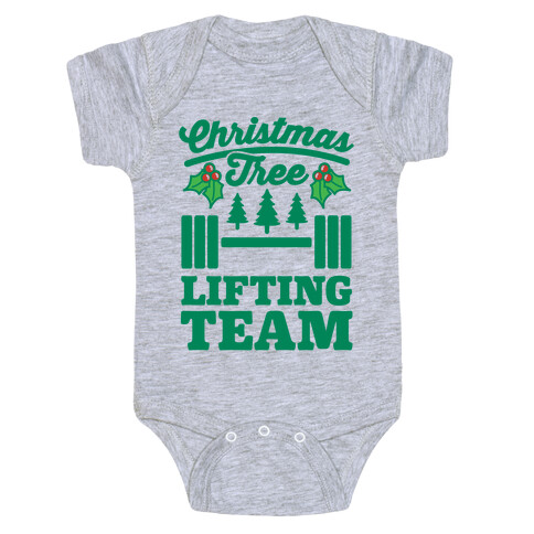 Christmas Tree Lifting Team Baby One-Piece