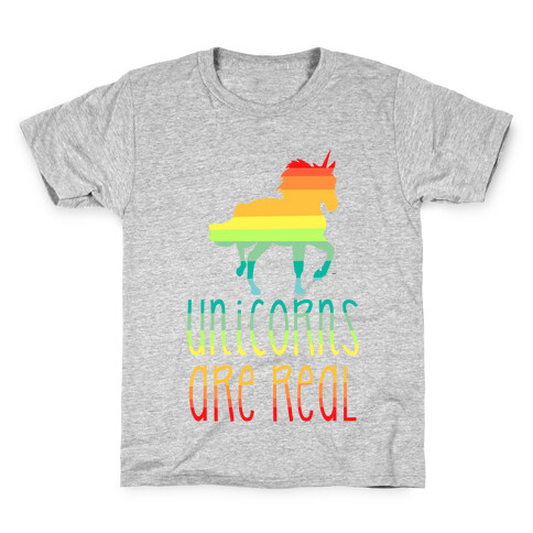 Rainbow Unicorns Are Real Kids T-Shirt