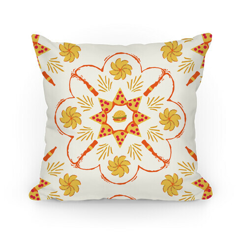 Floral Food Pattern Pillow