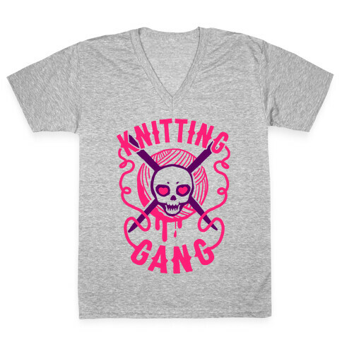Knitting Gang V-Neck Tee Shirt