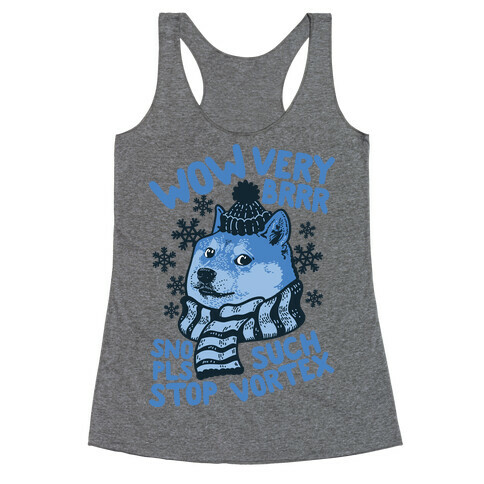 Winter Doge Racerback Tank Top