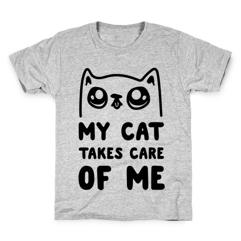 My Cat Takes Care Of Me Kids T-Shirt