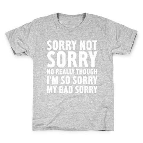 Sorry Not Sorry (Socially Awkward Introvert) Kids T-Shirt