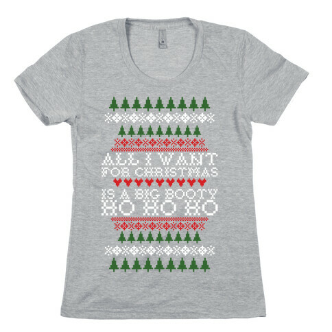 Big Booty Christmas Womens T-Shirt