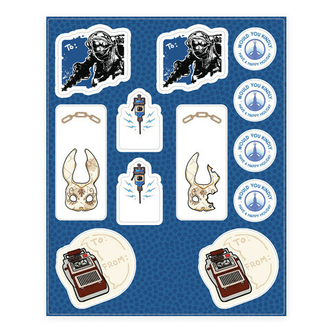 Bioshock Gift Tag  Stickers and Decal Sheet