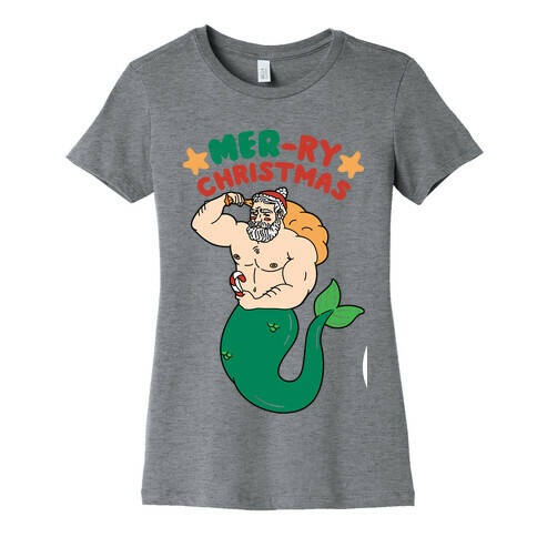 Mer-ry Christmas Womens T-Shirt