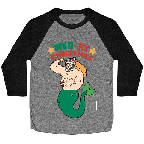 Mer-ry Christmas Baseball Tee