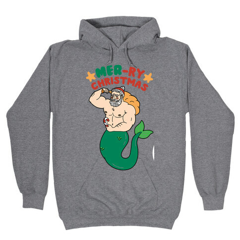 Mer-ry Christmas Hooded Sweatshirt