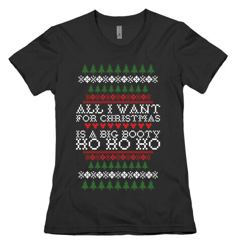 Big Booty Christmas Tank Womens T-Shirt