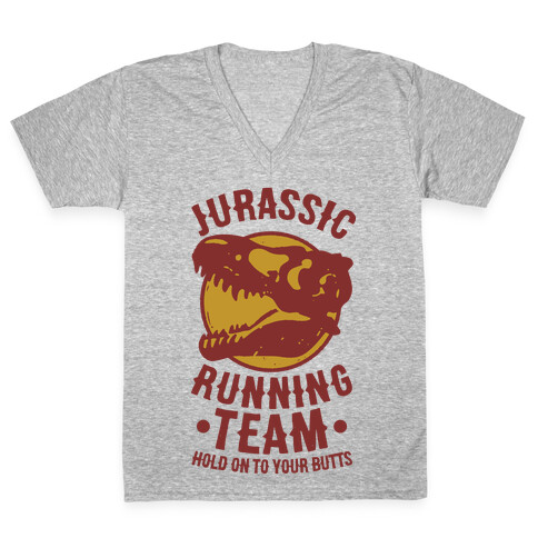 Jurassic Running Team V-Neck Tee Shirt