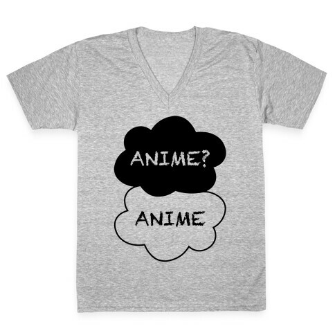 Anime? Anime. V-Neck Tee Shirt