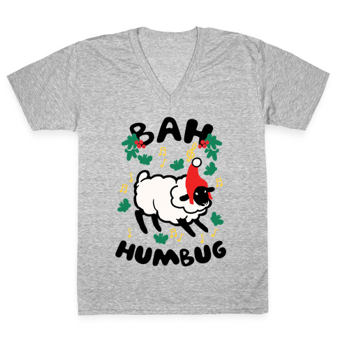 Bah Humbug V-Neck Tee Shirt