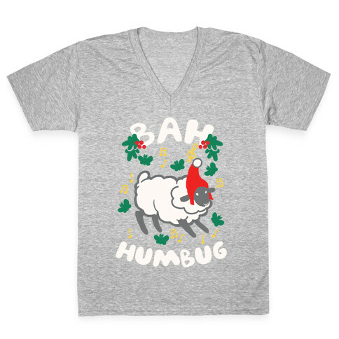 Bah Humbug V-Neck Tee Shirt