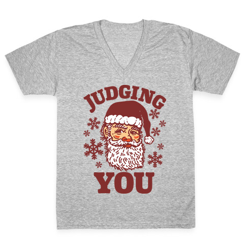 Judging You Santa V-Neck Tee Shirt
