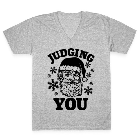 Judging You Santa V-Neck Tee Shirt