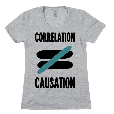 Correlation Does Not Equal Causation Womens T-Shirt