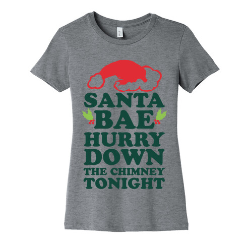 Santa Bae Hurry Down The Chimney Tonight Womens T-Shirt