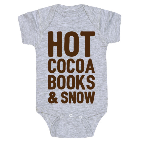Hot Cocoa, Books and Snow Baby One-Piece