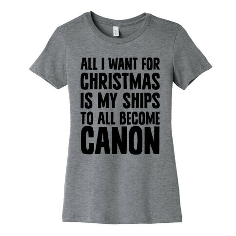 All I Want For Christmas Is My Ships To All Become Canon Womens T-Shirt