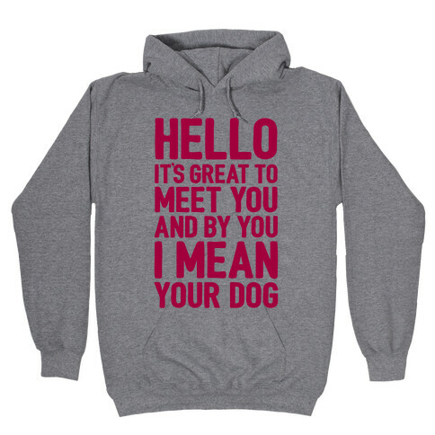 It's Great To Meet Your Dog Hooded Sweatshirt