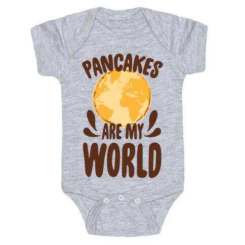 Pancakes are My World Baby One-Piece
