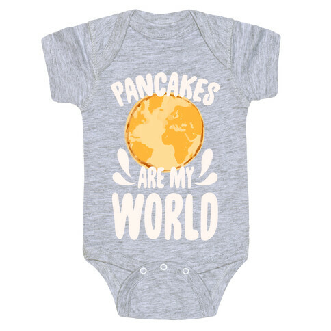 Pancakes are My World Baby One-Piece