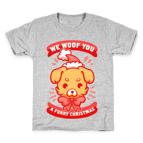 We Woof You A Furry Christmas Kids T-Shirt