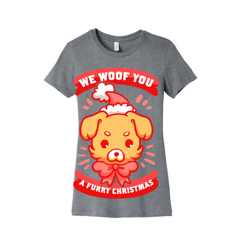 We Woof You A Furry Christmas Womens T-Shirt