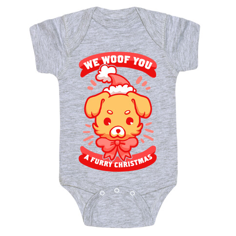 We Woof You A Furry Christmas Baby One-Piece